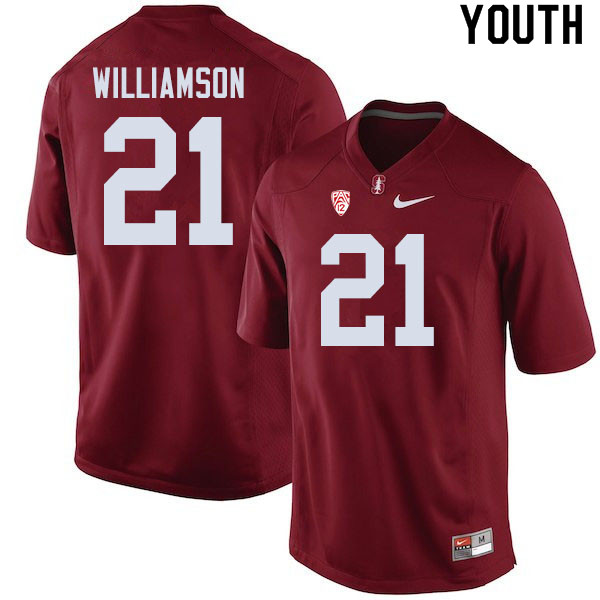 Youth #21 Kendall Williamson Stanford Cardinal College Football Jerseys Sale-Cardinal - Click Image to Close